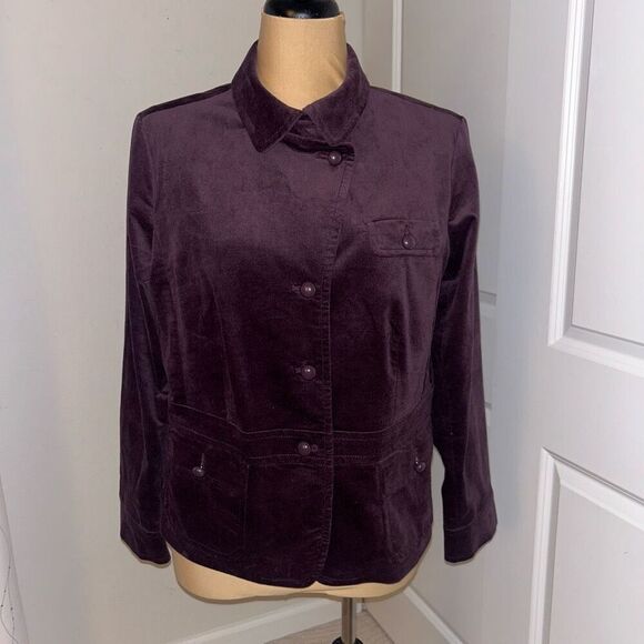 Talbots NWT Purple Button Up Jacket 16 - Picture 1 of 7
